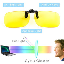 将图片加载到图库查看器，Blue Light Filter Clip On Computer Glasses 8000Y05 Clip On Computer Glasses cyxus