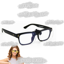 Carica l&#39;immagine nel visualizzatore di Gallery, 2 pack Blue Light Filter Clip On Computer Glasses 8099T44 Clip On Computer Glasses cyxus
