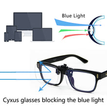 Carica l&#39;immagine nel visualizzatore di Gallery, 2 pack Blue Light Filter Clip On Computer Glasses 8099T44 Clip On Computer Glasses cyxus