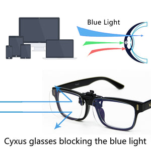 2 pack Blue Light Filter Clip On Computer Glasses 8099T44 Clip On Computer Glasses cyxus