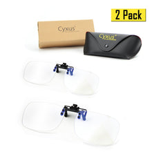 Carica l&#39;immagine nel visualizzatore di Gallery, 2 pack Blue Light Filter Clip On Computer Glasses 8099T44 Clip On Computer Glasses cyxus